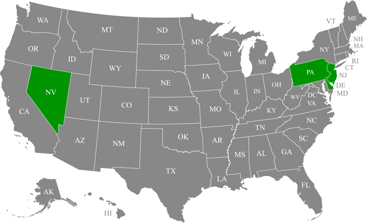Legal Gambling States Online